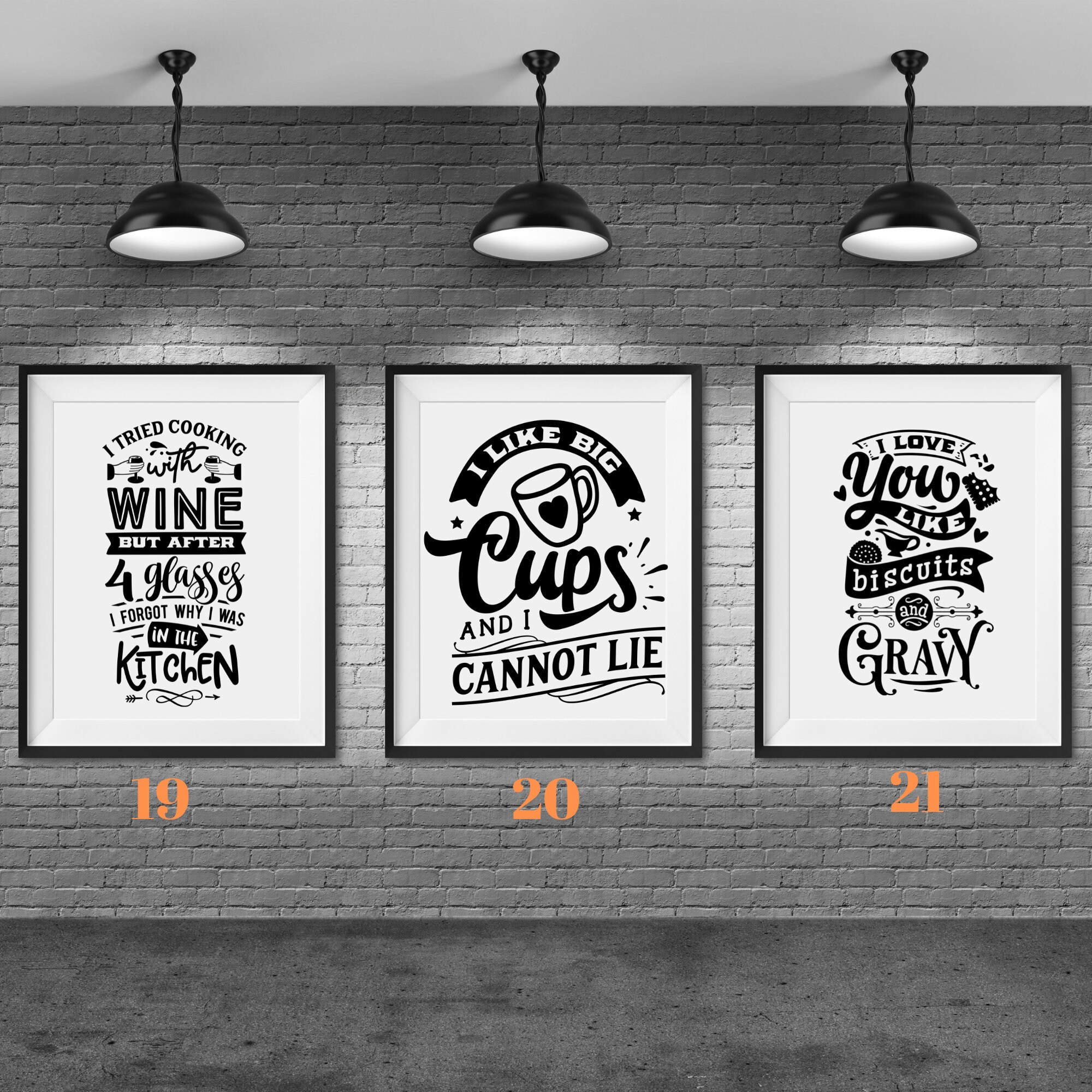 Various Kitchen Prints Bundle of Kitchen Decor Kitchen | Etsy