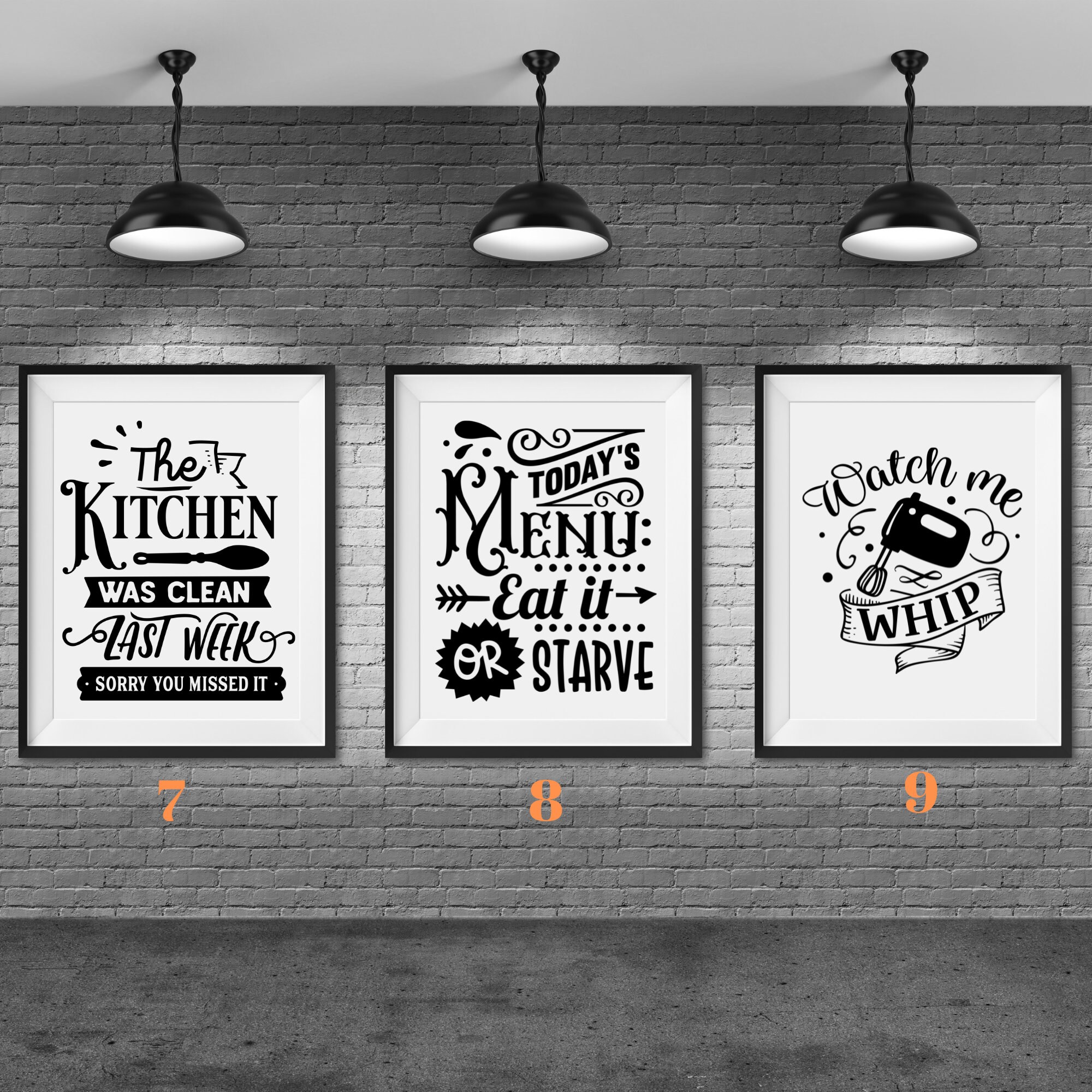 Various Kitchen Prints Bundle of Kitchen Decor Kitchen | Etsy