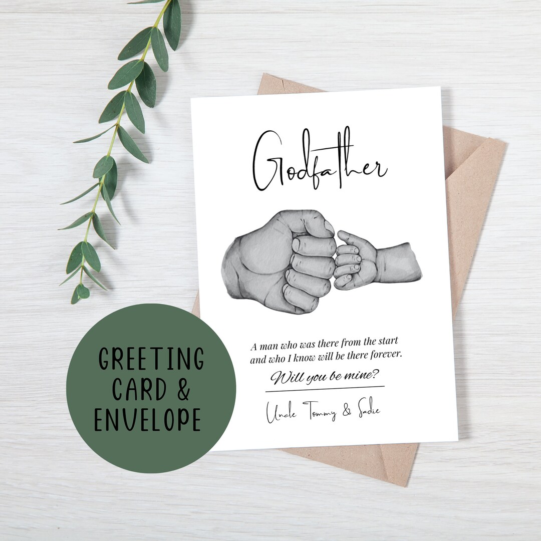 Will You Be My Godfather Card Godfather Proposal Godparent - Etsy