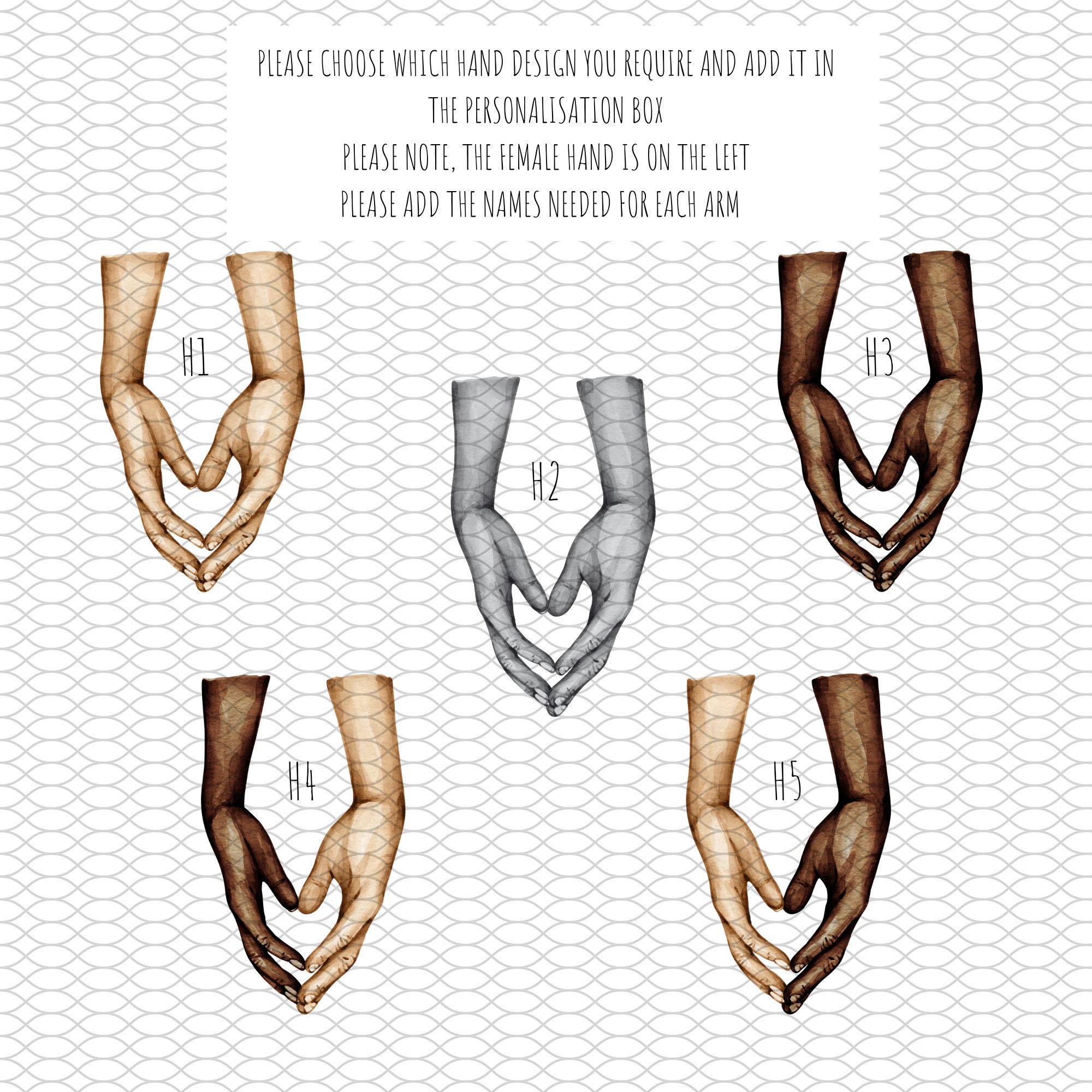 Partner Present Personalised Couples Print, Holding Hands, Gift for Wife, Gift for ...