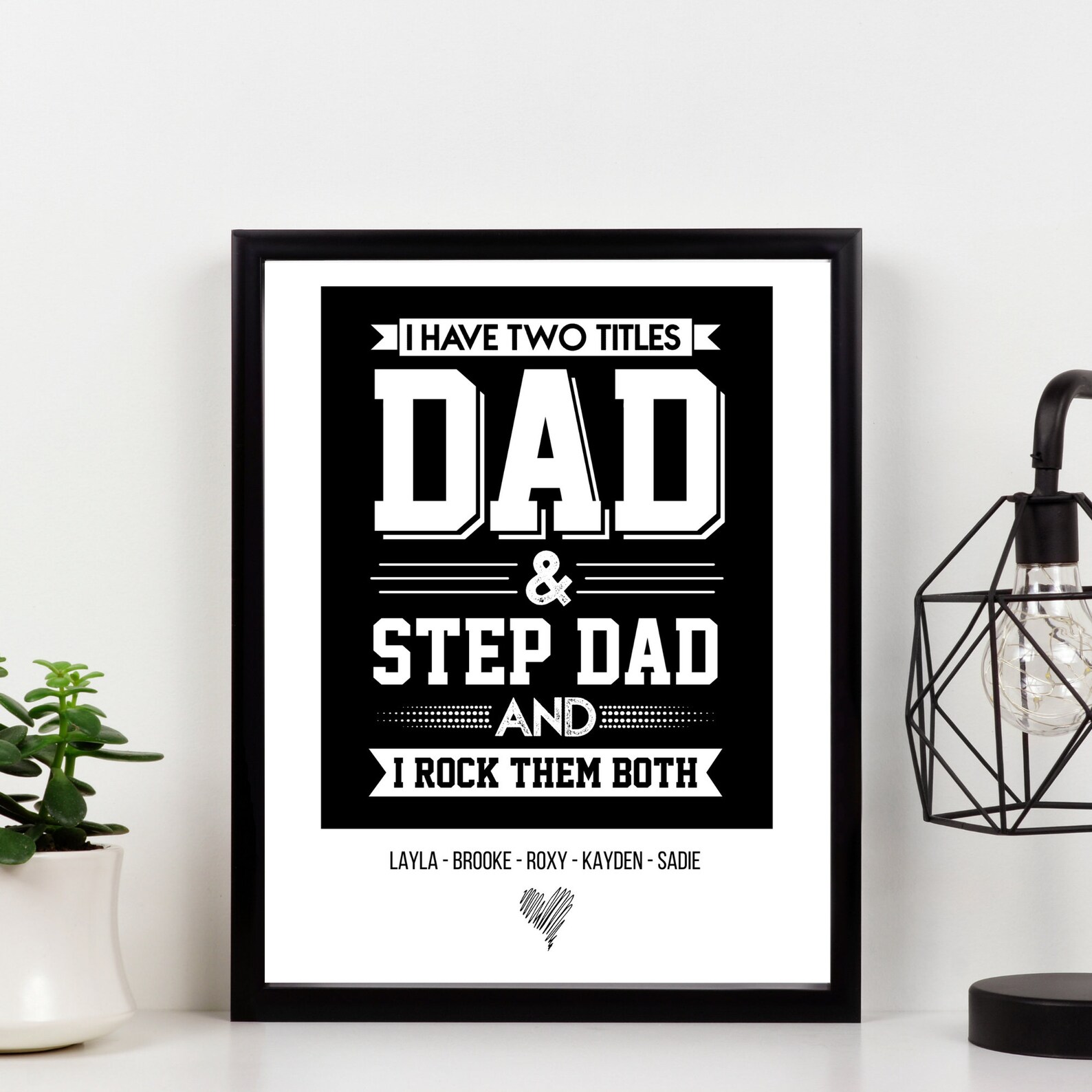 Personalised Step Dad Gift Step Dad Print Fathers Day Gift Etsy