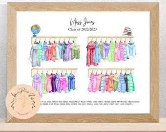 Personalised teacher thank you gift, nursery teacher, teaching assistant, school leaving gift, end of term gift