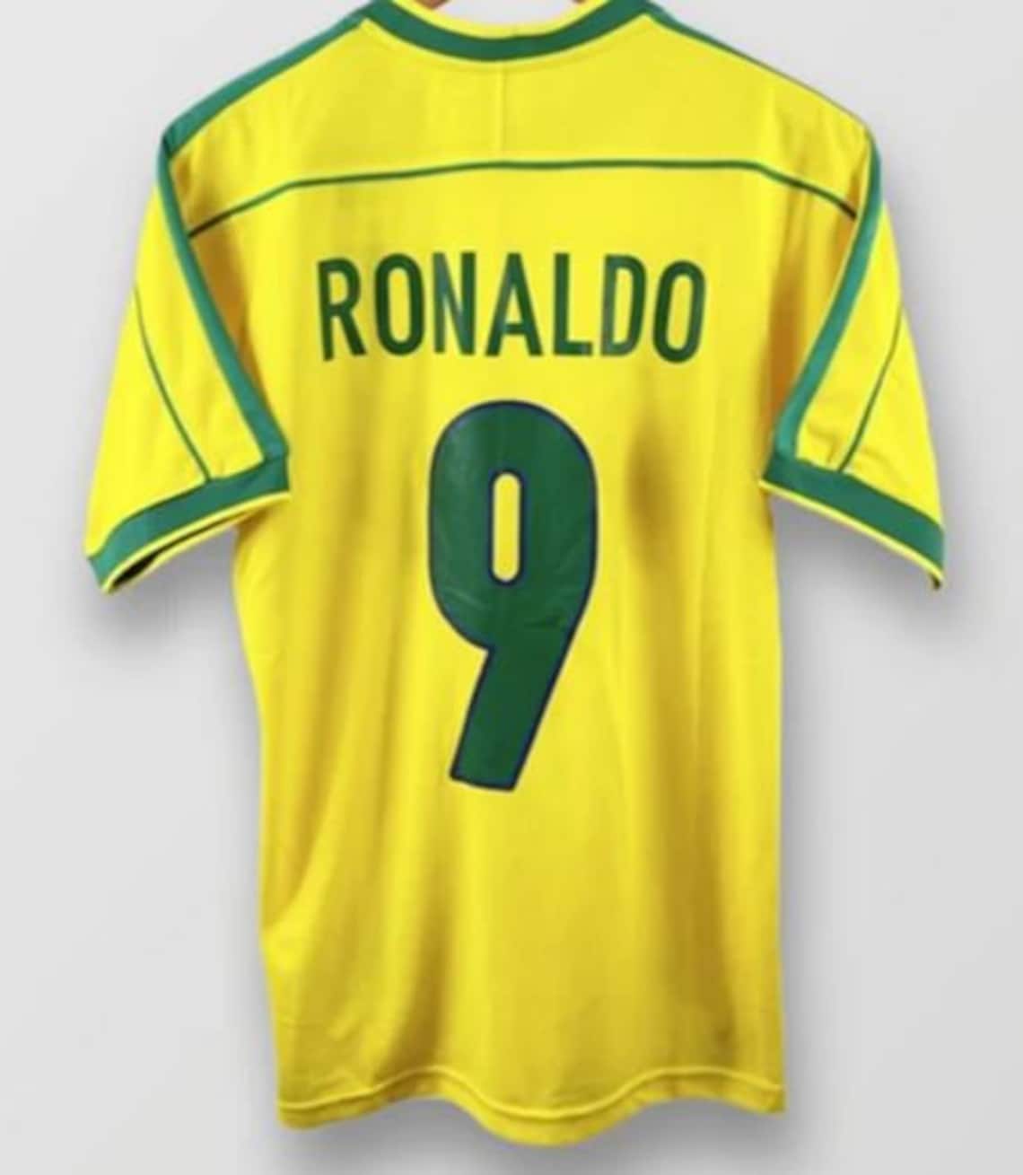 Brazil Ronaldo 9 1998 Retro Football Jersey | Etsy