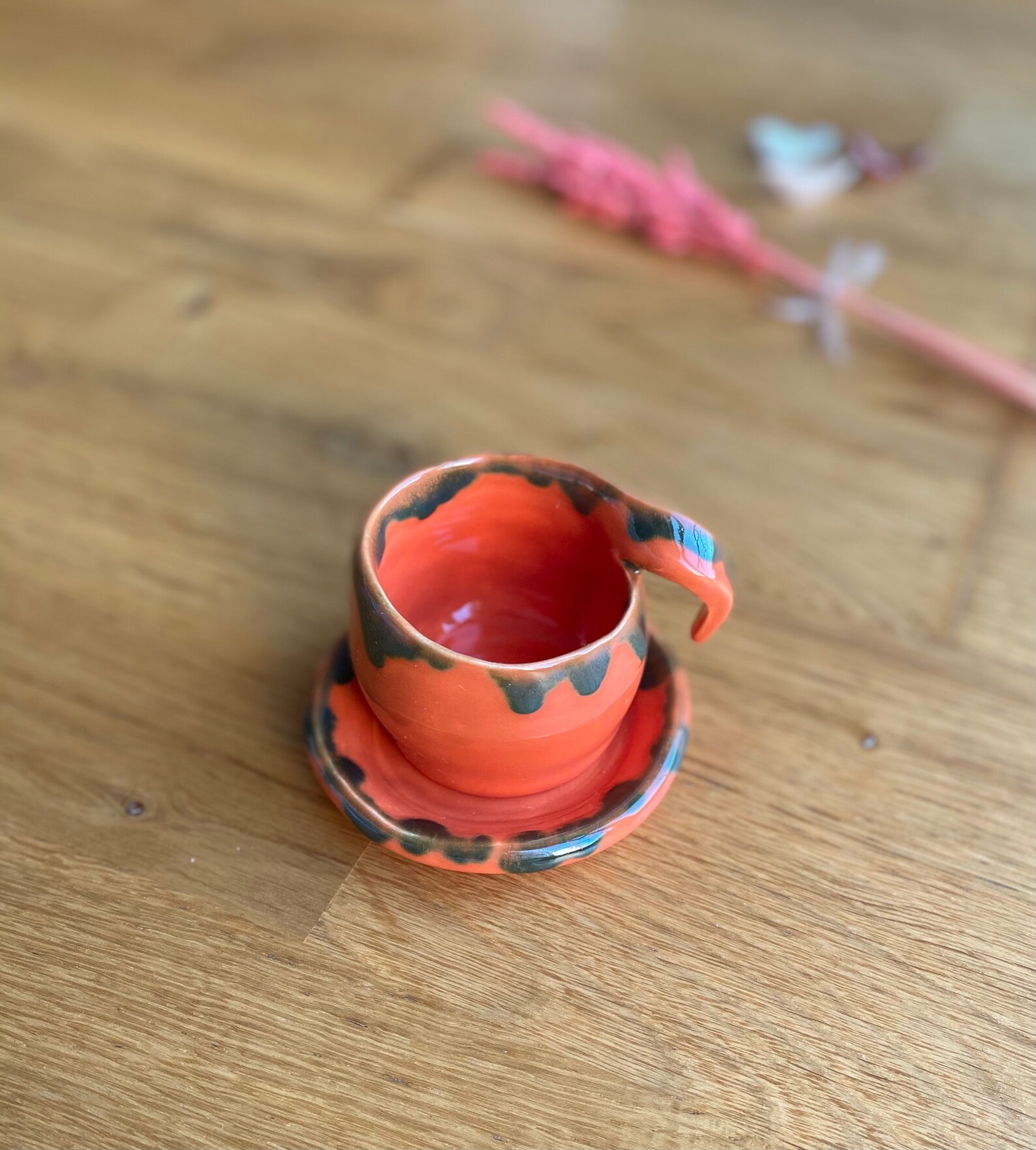Unique Espresso Cup with Saucers Stylish Handmade Ceramic Etsy