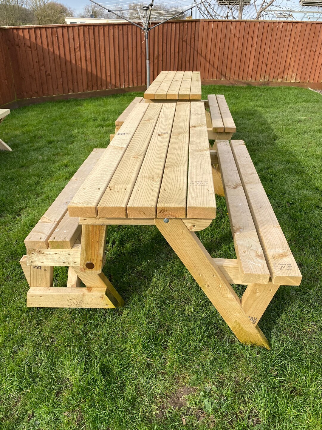 EARLY SEASON Saleheavy Duty Folding Garden Picnic Table Bench Etsy UK