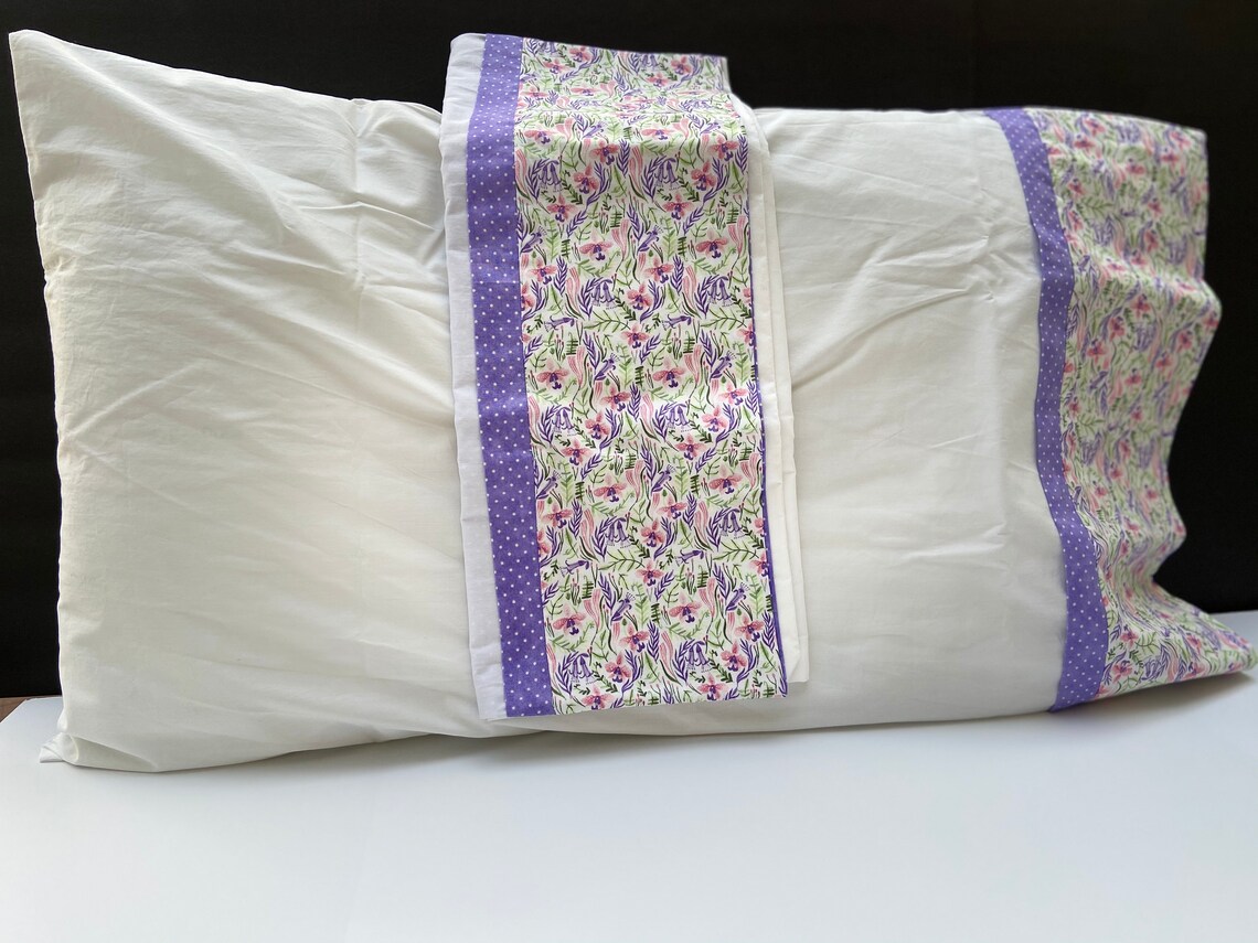 Floral Print Pillowcase in Standard Size. Beautiful Blend of Etsy