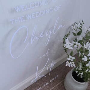 Wedding Welcome Acrylic Signs