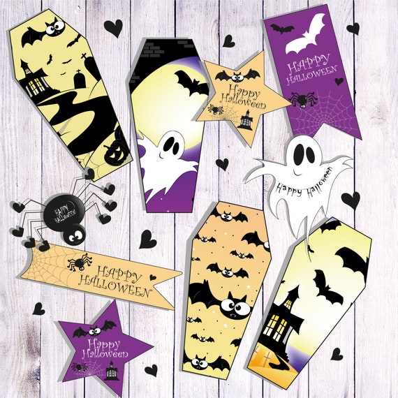 Printable Die Cuts Halloween. PNG and JPG files. | Etsy