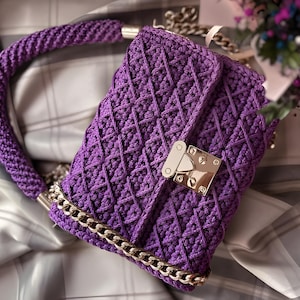 Bolso de crochet DIY: Tutorial de patrón moderno y elegante, Patrón para principiantes, Para mujeres, Bricolaje fácil, Hazlo tú mismo, Bolso de mujer