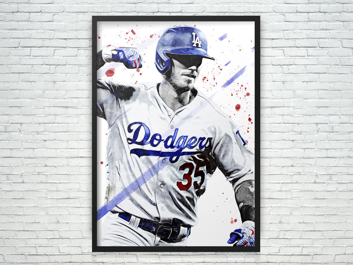 Cody Bellinger Poster / Sports Art Print Canvas Wall Art Etsy