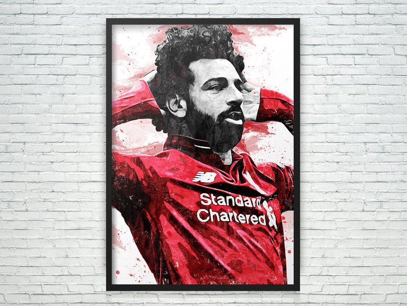 Mohamed Salah Poster / Canvas Print Frame poster Sports ...