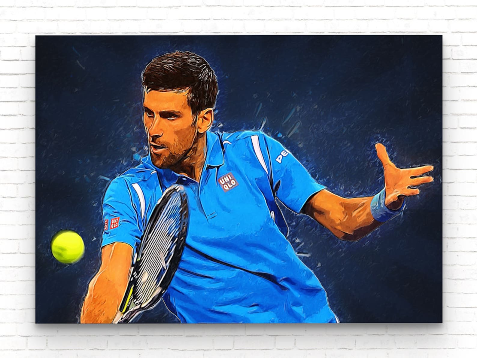 5D Diamond Painting Novak Djokovic - Tennis Sport DIY Diamantbild 30x40cm