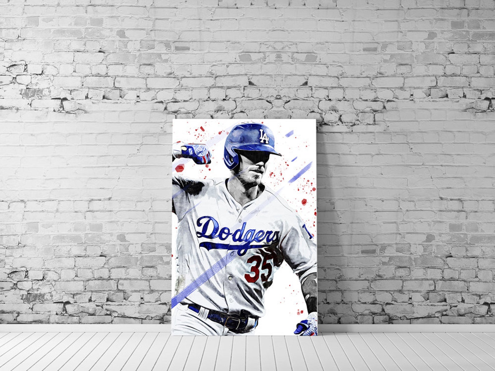 Cody Bellinger Poster / Sports Art Print Canvas Wall Art Etsy