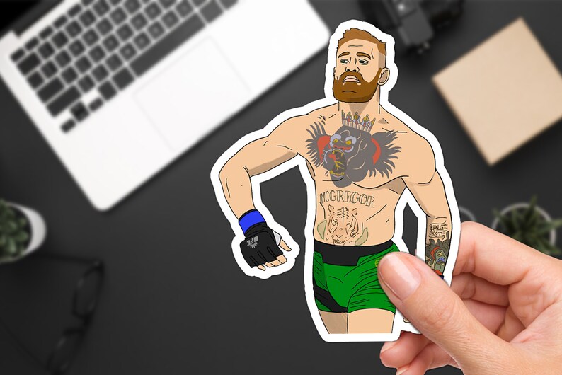 MMA Sticker Fighter Decal,Sports Stickers,Laptop Drawing Conor Macgregor Sticker Conor McGregor Imposing Walk Aesthetic Vinyl Decal UFC