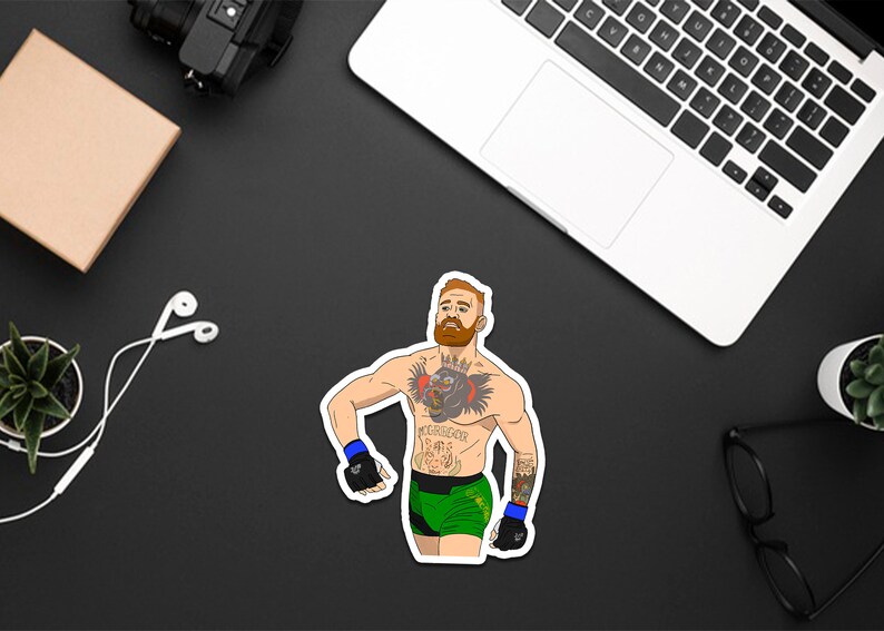 MMA Sticker Fighter Decal,Sports Stickers,Laptop Drawing Conor Macgregor Sticker Conor McGregor Imposing Walk Aesthetic Vinyl Decal UFC