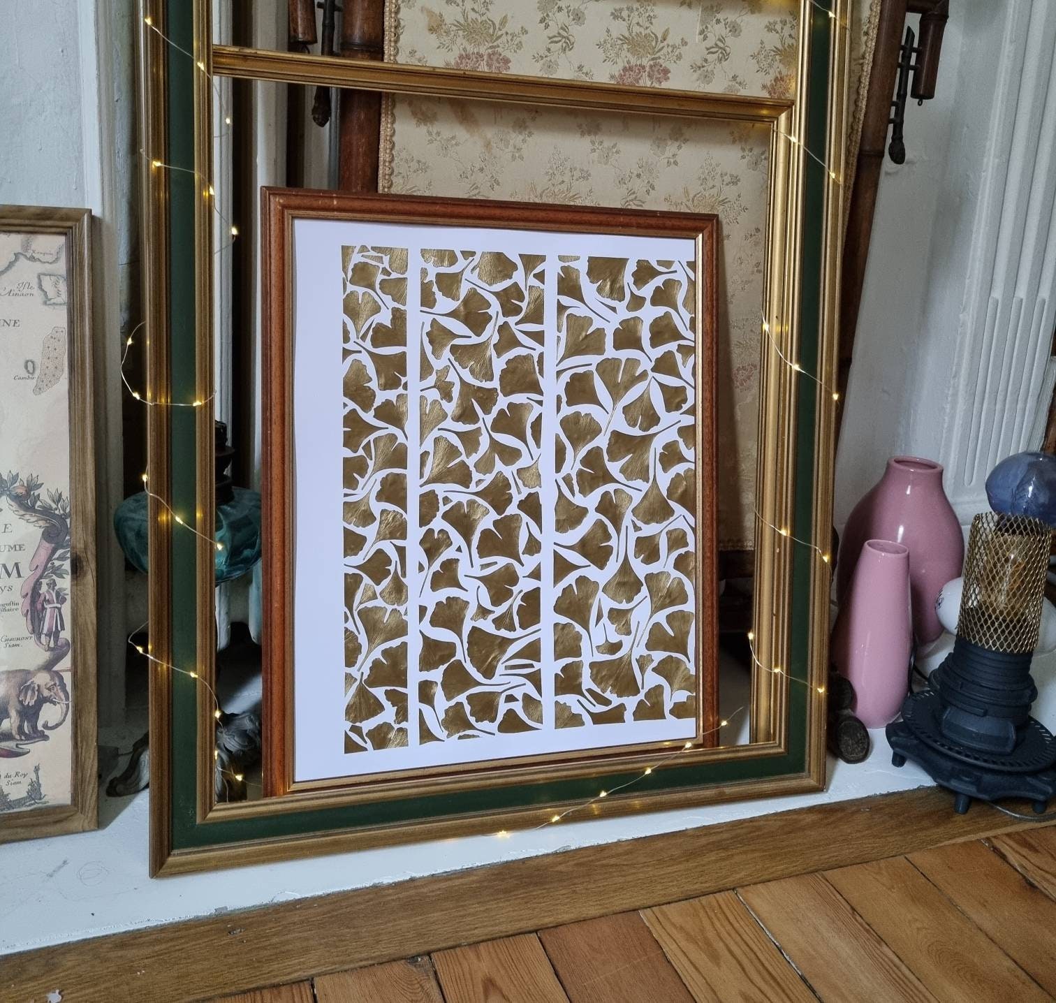 Herbier Grand Format. Superbe Décoration Murale. Cadre Fleurs Séchées Pressées. Cadeau Pour Elle. Fl