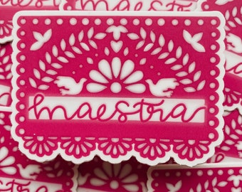 Maestra- Spanish teacher papel picado sticker