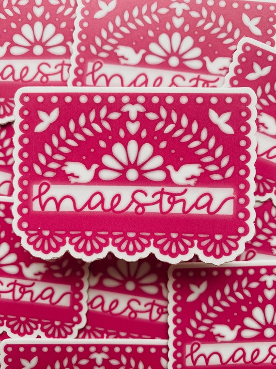 Maestra- Spanish teacher papel picado sticker