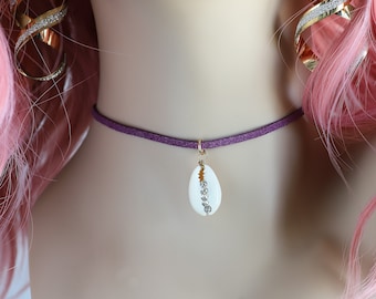 Cowrie Sea Shell vacation time summer choker