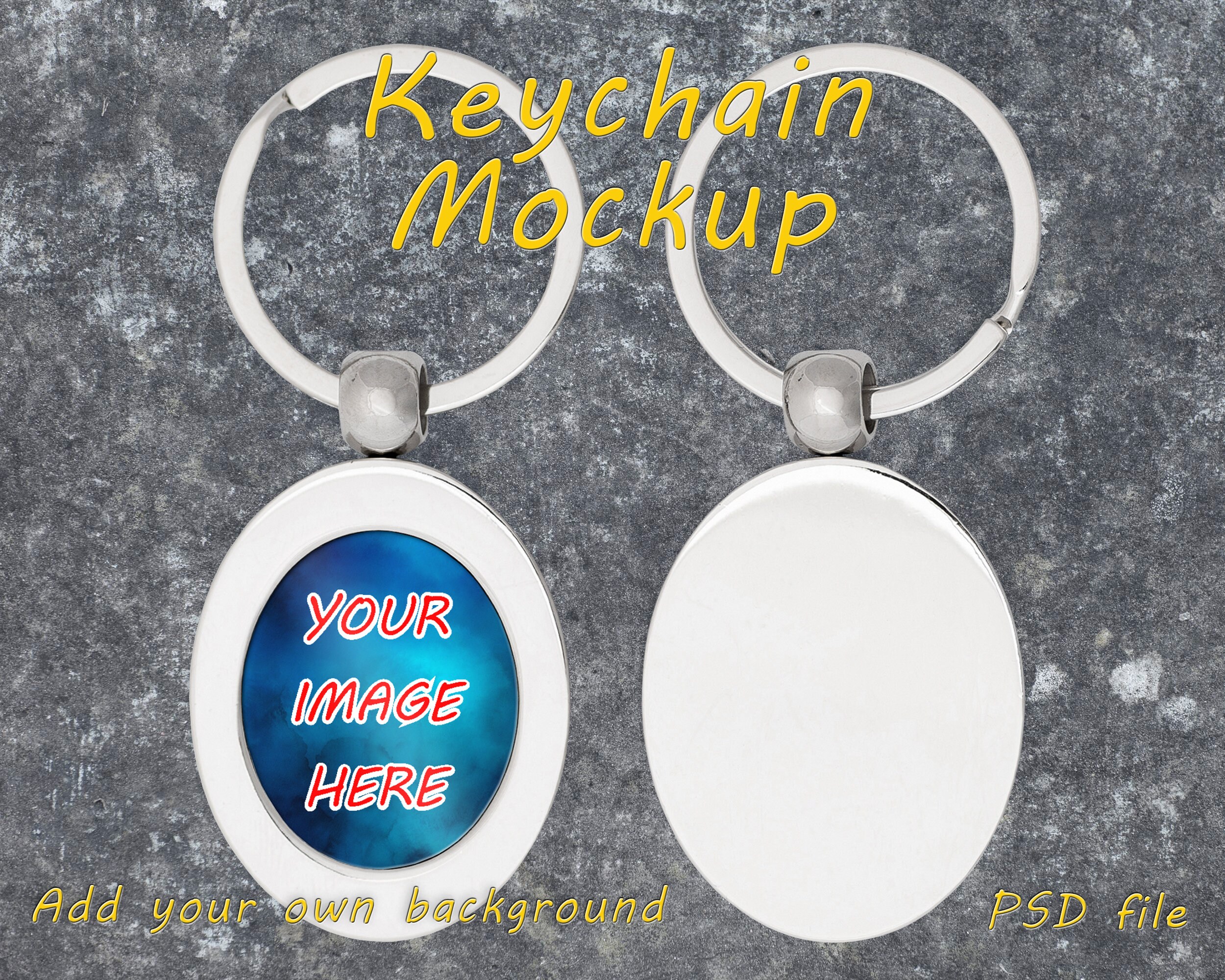 Download Keychain Mockup Metal Oval Keychain Sublimation Products Etsy