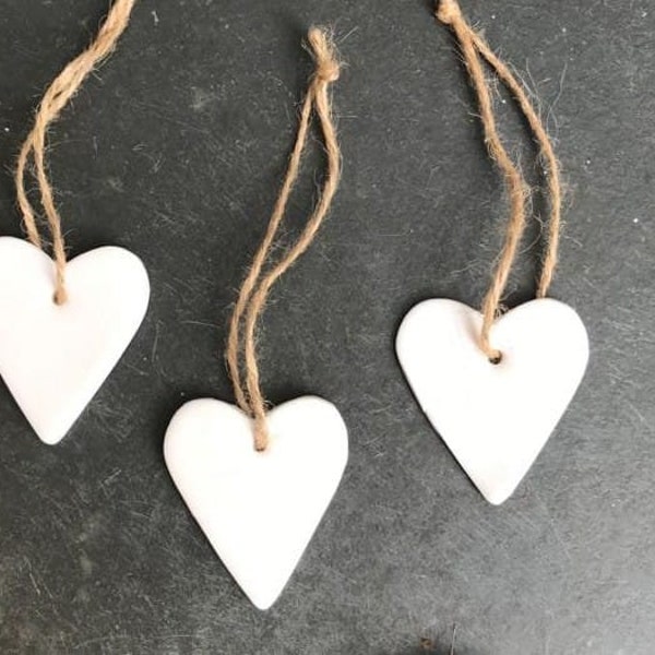 Heart gift tags, Clay gift tags, Clay heart , Clay valentine, valentine heart ornament, heart clay, heart gift tag, valentines day tree