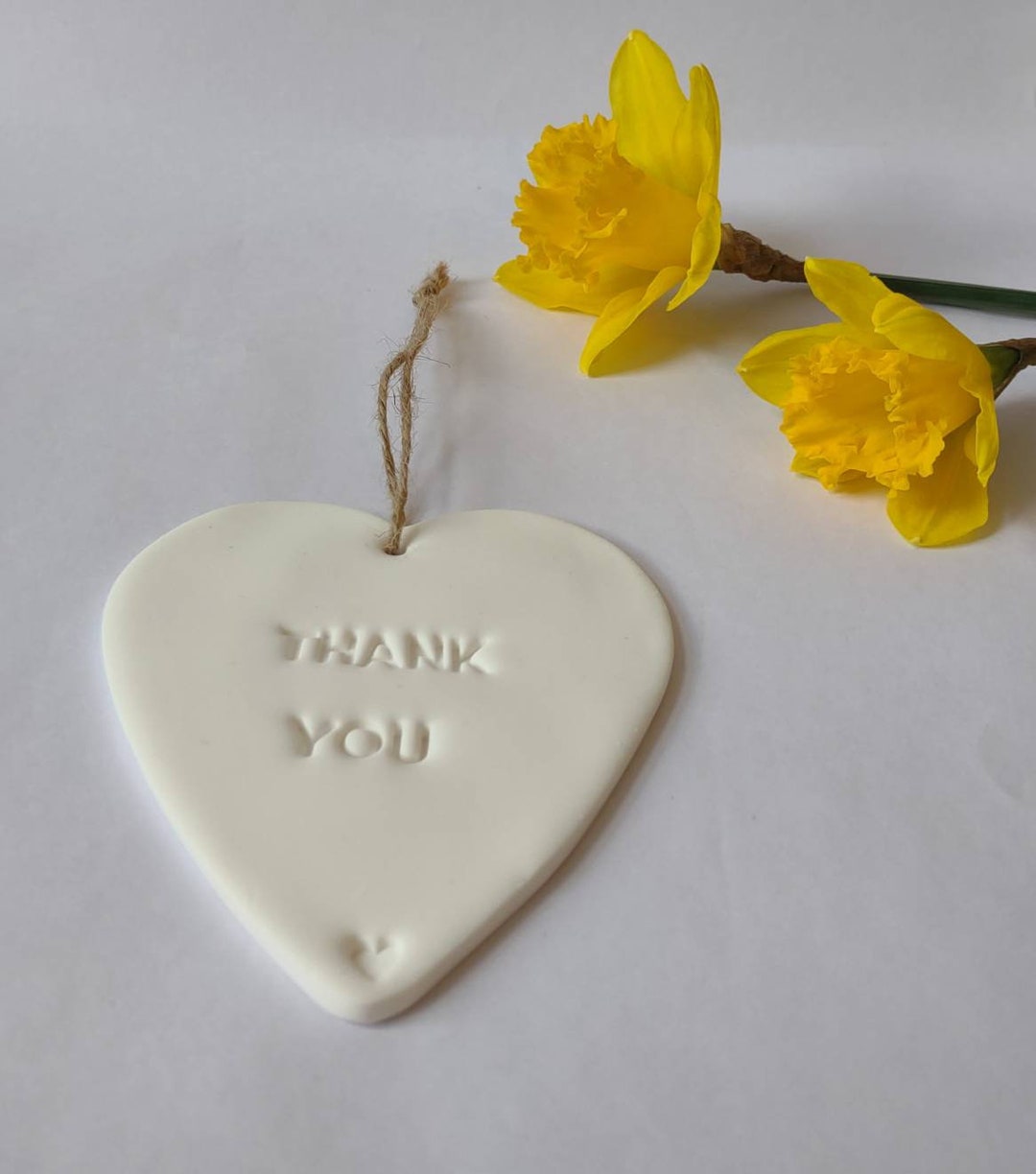 Thank You Clay Heart, Thank You Tag, Thank You Gift, Thank You Keepsake