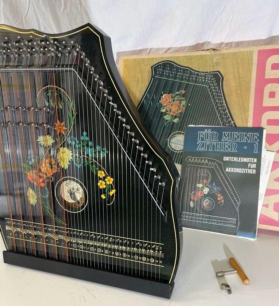 Antique Zither 6 Chord Harp Swiss German Model Waldfee - Etsy