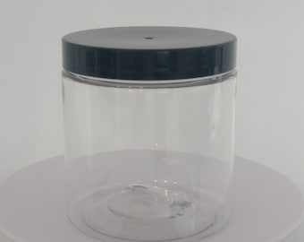 8oz Clear Plastic Jar / with Lid Bulk