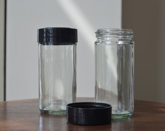 Frascos de vidro transparente para especiarias de 4 oz com tampa, pacote com 3, pacote com 6, pacote com 12, pacote com 24, pacote com 48