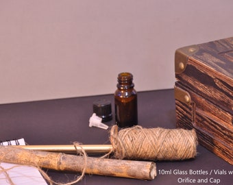 10ml. Amber Glass Bottles / Vials  Orifice and Cap