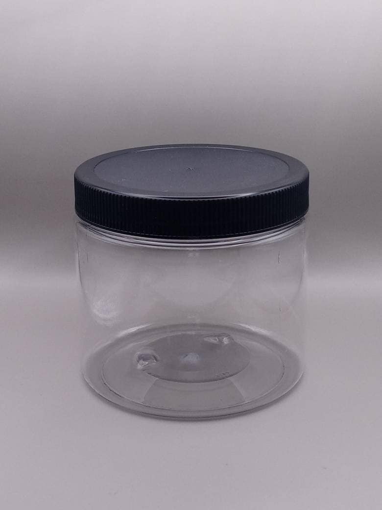 Nature Packaged Glass Amber 16oz Jar - 12 Packs, Empty Round Jars For  Beauty Products, Lotion, and Powders - Black Lid - Small Candle Jars