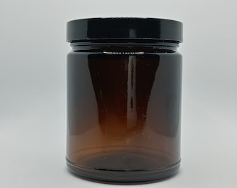 9oz Amber Glass Jar with Lid 3 Pack ,6 Pack , 12Pack ,24 Pack 48 Pack