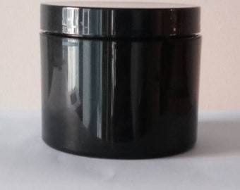 4oz Black Plastic Jar Double Walled with 70mm Black Smooth Lid