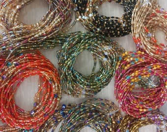 Wholesale - African waistbeads - 20 to 100 Strands - FREE SHIPPING