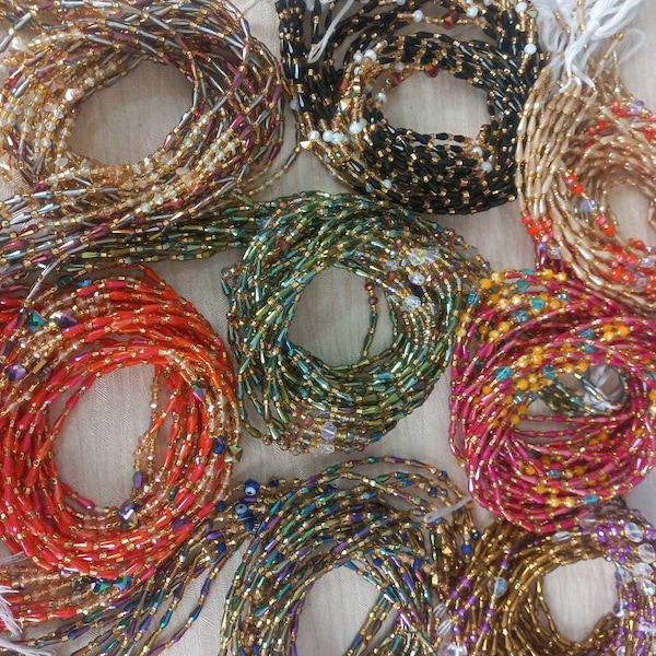 Wholesale - African waistbeads - 20 to 100 Strands - FREE SHIPPING