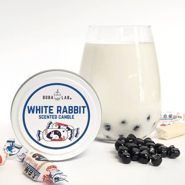 White Rabbit Candy Scented Candle | Asian Snack Candle | Bubble Tea Lover | Boba Gift