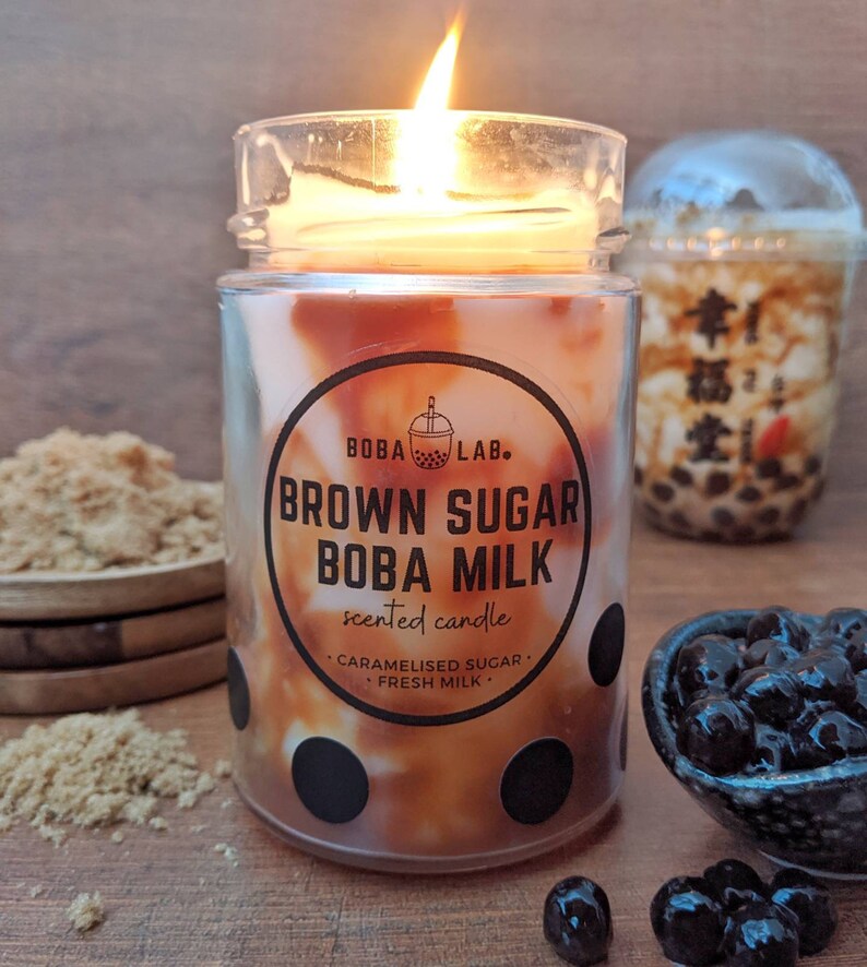 Brown Sugar Boba Milk Bubble Tea Scented Candle Fresh Milk