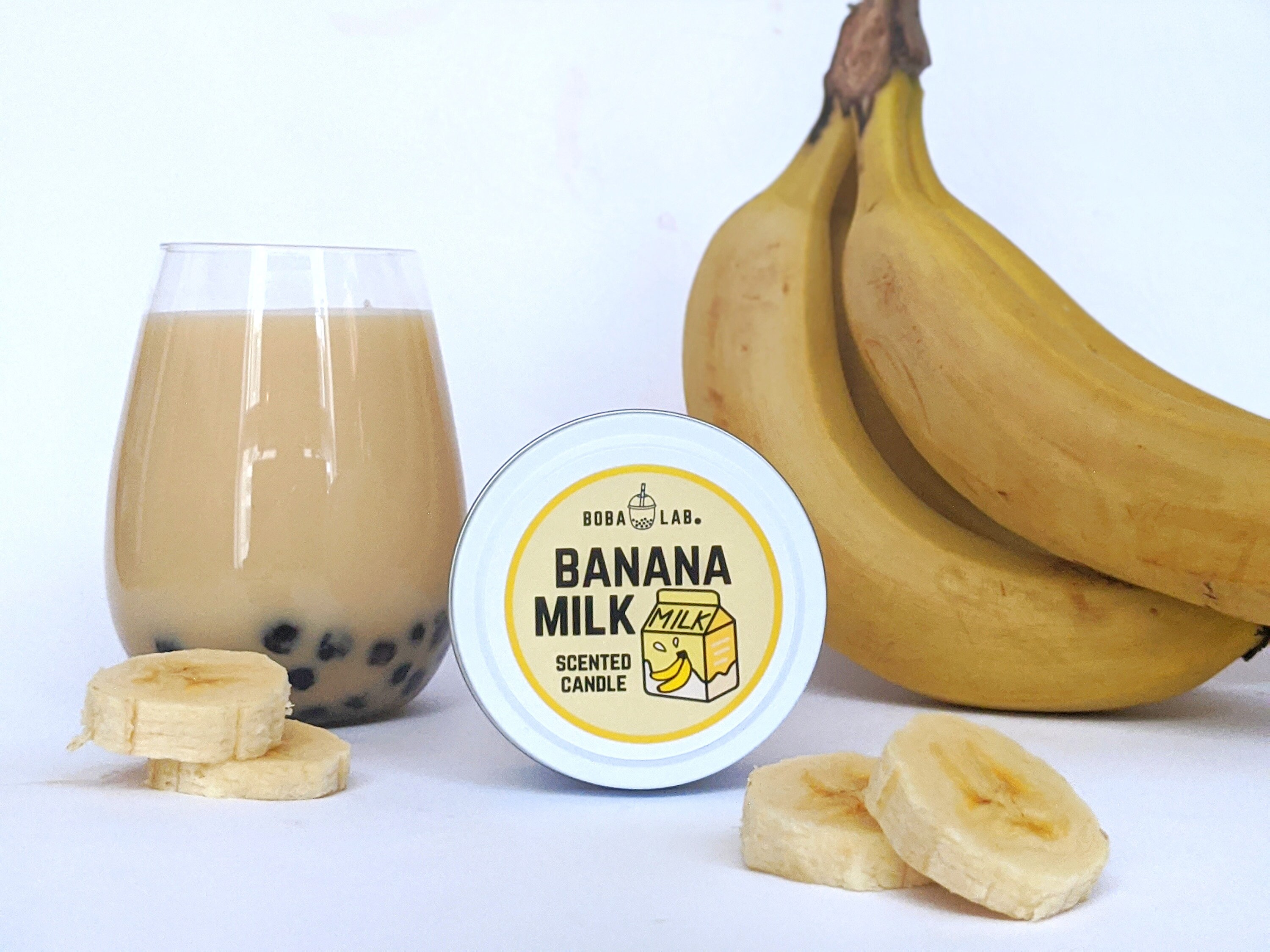 Banana Milk Scented Candle Asian Snack Candle Bubble Tea | Etsy