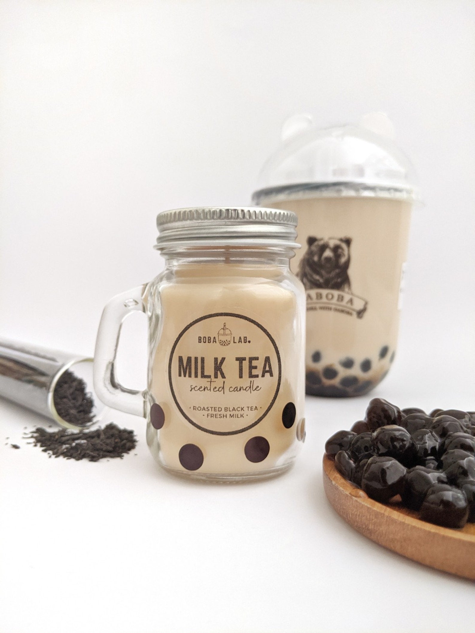 Milk Tea Scented Candle Boba Candle Bubble Tea Lover Etsy