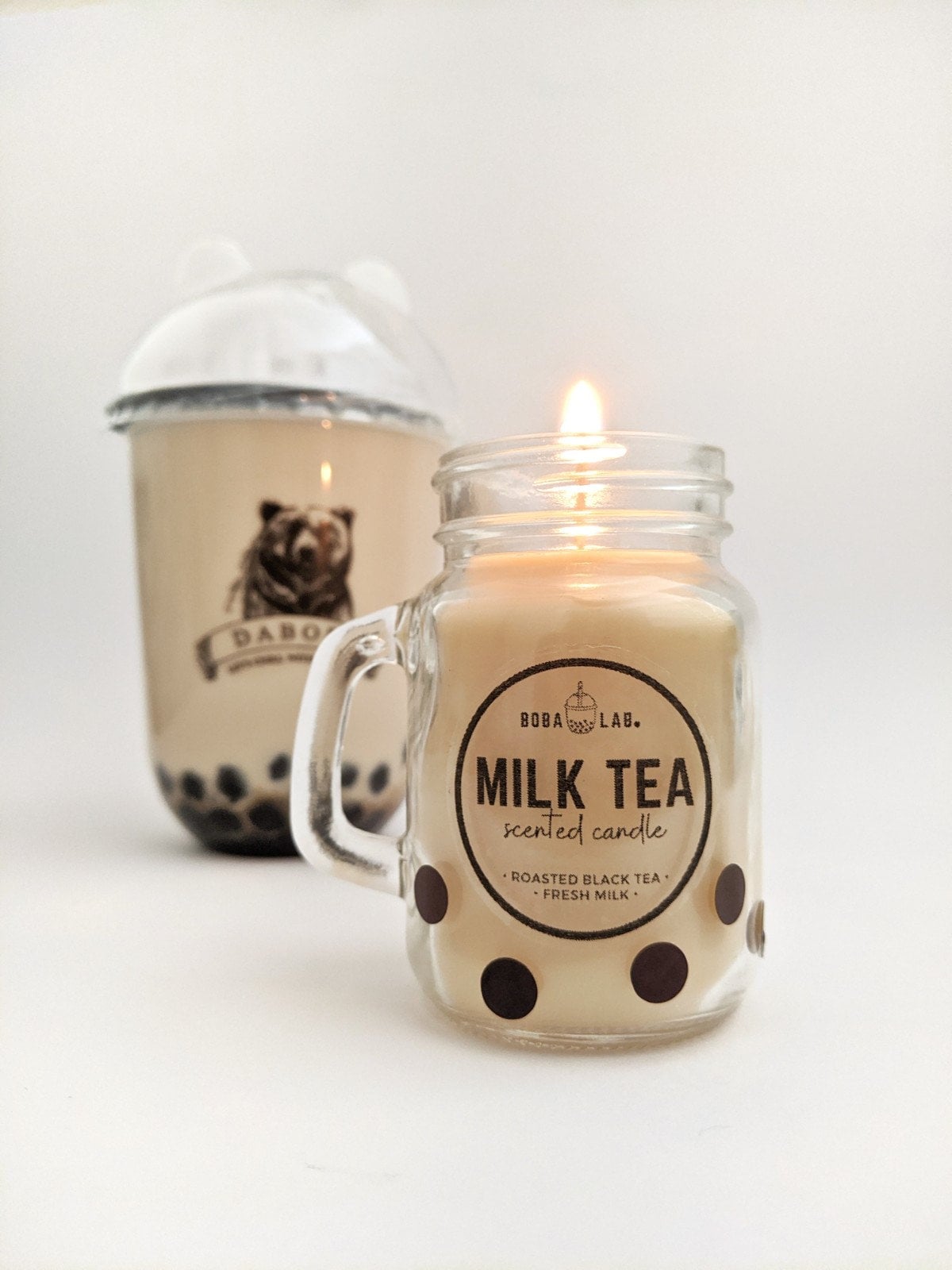 Milk Tea Scented Candle Boba Candle Bubble Tea Lover Etsy