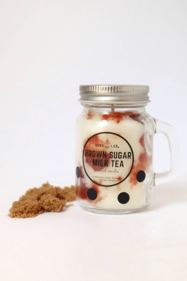 Brown Sugar Boba Milk Bubble Tea Scented Candle Fresh Milk Etsy