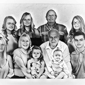 Merged photo, loss of loved one, deceased portrait, grief, family portrait  memory, Memorial photo , blend photo, personalised gift