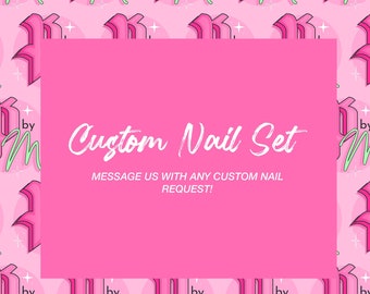 CUSTOM NAIL SET | Luxury Press On Nails | Glue On Nails | Press On Nails | Fake Nails | Custom Nails | Choose Your Design Nails|Custom Color