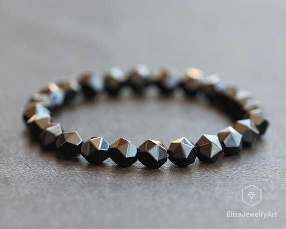 Echtes Onyx Edelstein Armband Mit 6mm Perlen - Verschiedene Längen - Heilstein Schutzstein