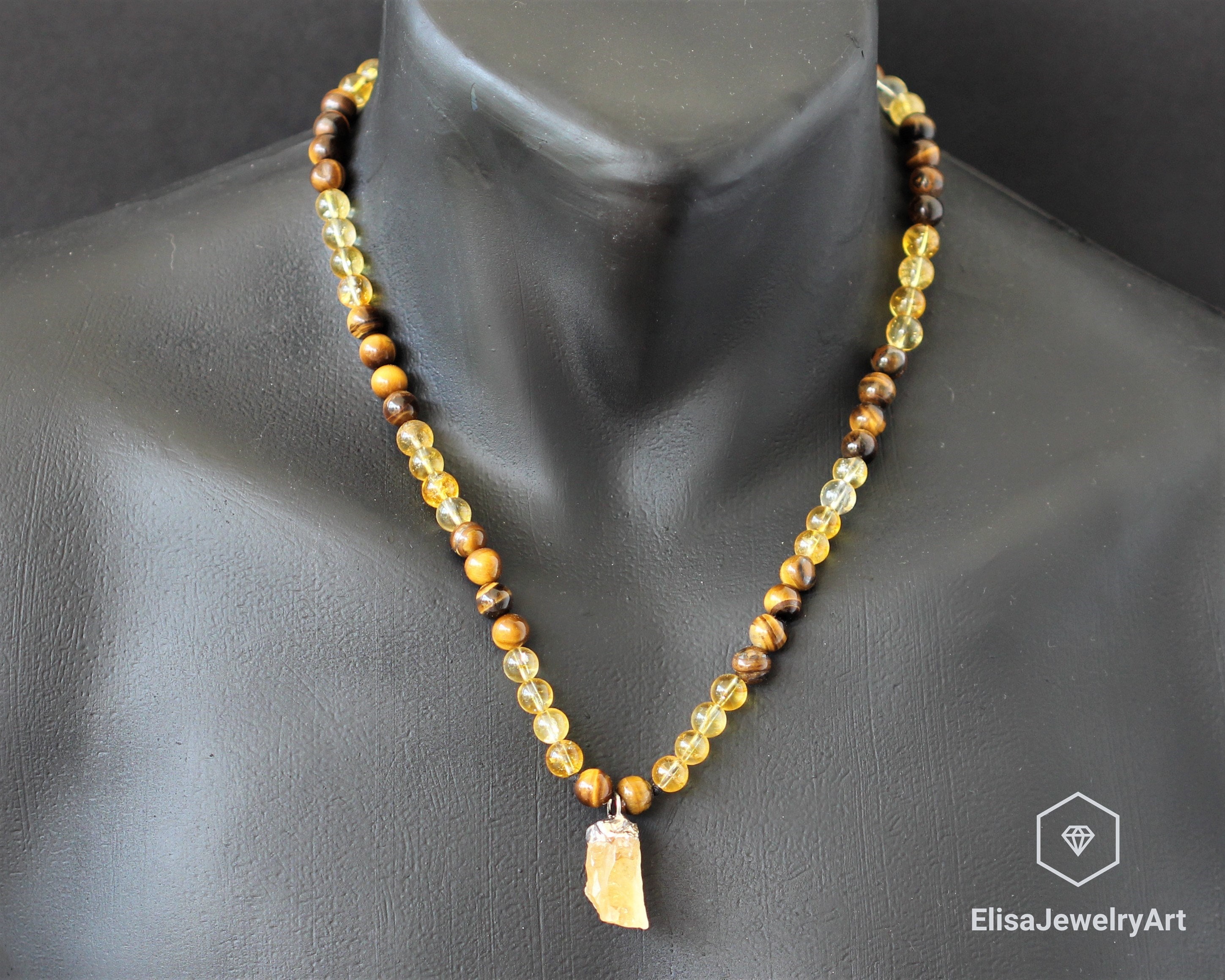 Citrine bead hotsell necklace