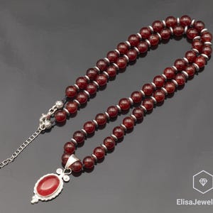 Natural Fire Agate Silver Pendant, Fire Agate Beaded 925 Sterling Silver Necklace, 18x13 Pendant, Unique Birthstone Jewelry, Genuine Crystal