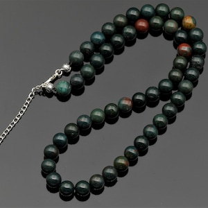 Healing Stone Natural Bloodstone Beads Choker Genuine Bohamian Necklace Gift For Her Love Necklace Men's Gift Necklace Birthstone Necklace