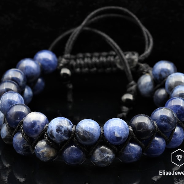 Focus Armband Natuurlijke Sodalite Kralen Emotie Mannen Armband Vrouwen Armband Crystal Armband Vaderdag Cadeau Vrouwen Armband