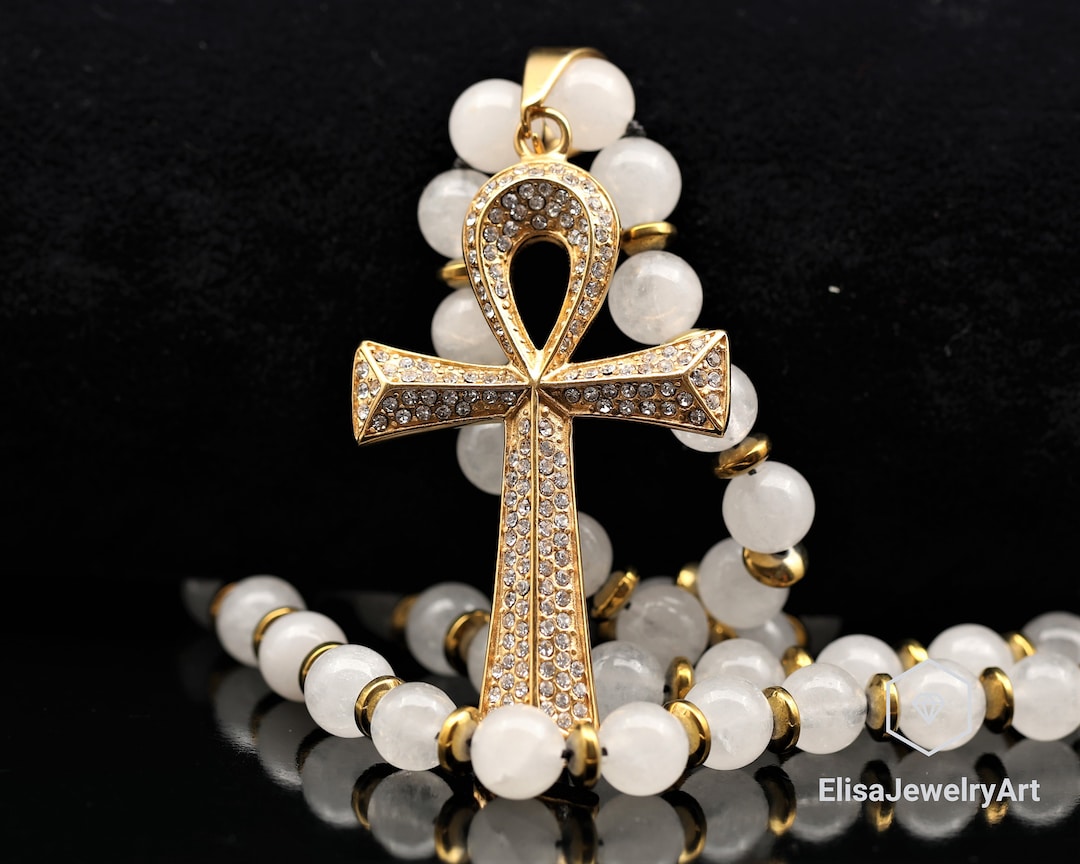 ANELLO DECINA RELIGIOSO ROSARIO LEGA METALLO ARGENTATO CON CROCE Misura ø 17 - Foto 6