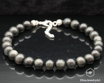 Natural Obsidian Beaded Adjustable Strong Bracelet Handmade Protection Crystal Gemstone Fashion Unique Bracelet Dreamy Stone Dainty Bracelet